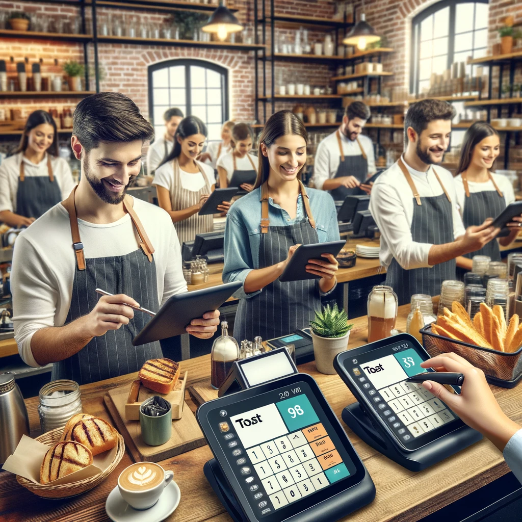 Restaurant staff in training.